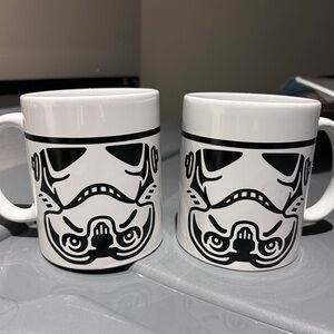Star Wars Storm Trooper Stormtrooper Coffee Mug Ceramic 2002 set of two